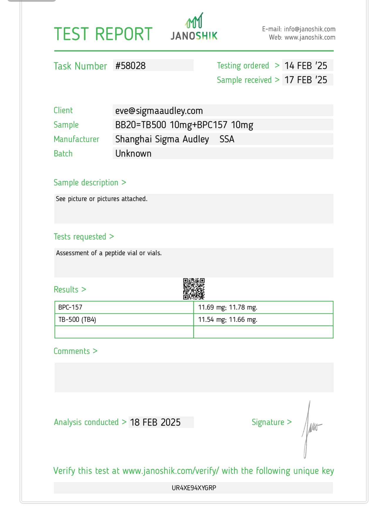 WOLVERINE (BPC/TB) 20mg